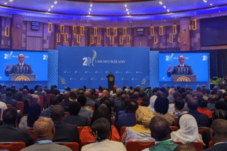 الرئيس الرواندي بول كاغامي خلال مؤتمر الحوار الوطني